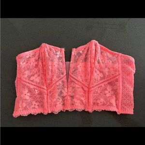 Victoria's Secret Coral Lace Crop Top